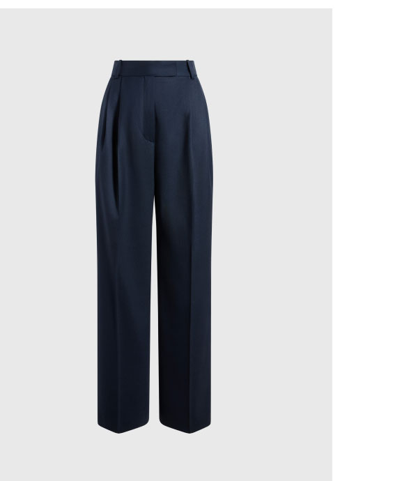 Pleated Trouser in Seasonless Wool