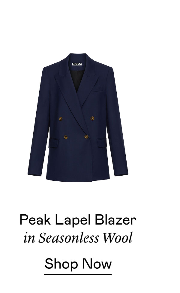 Peak Lapel Blazer in Seasonless Wool Peak Lapel Blazer in Seasonless Wool