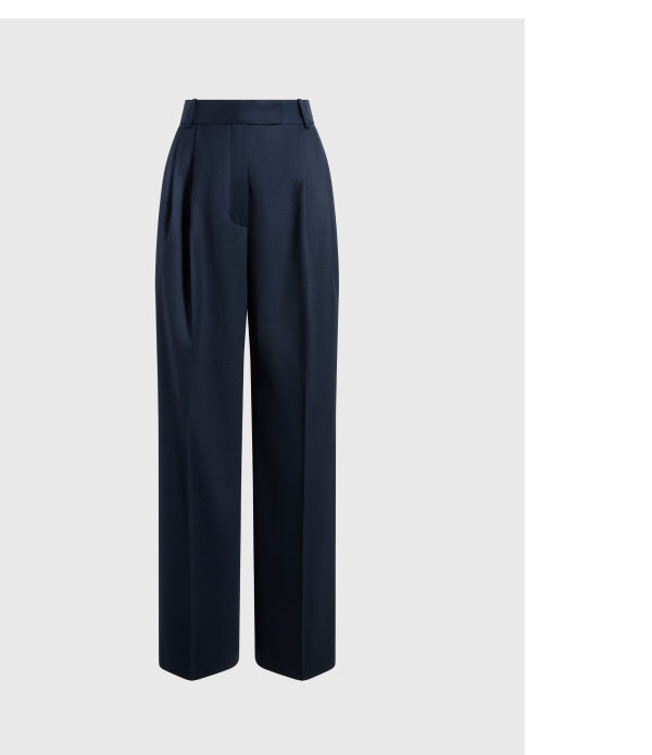 Pleated Trouser in Seasonless Wool Pleated Trouser in Seasonless Wool