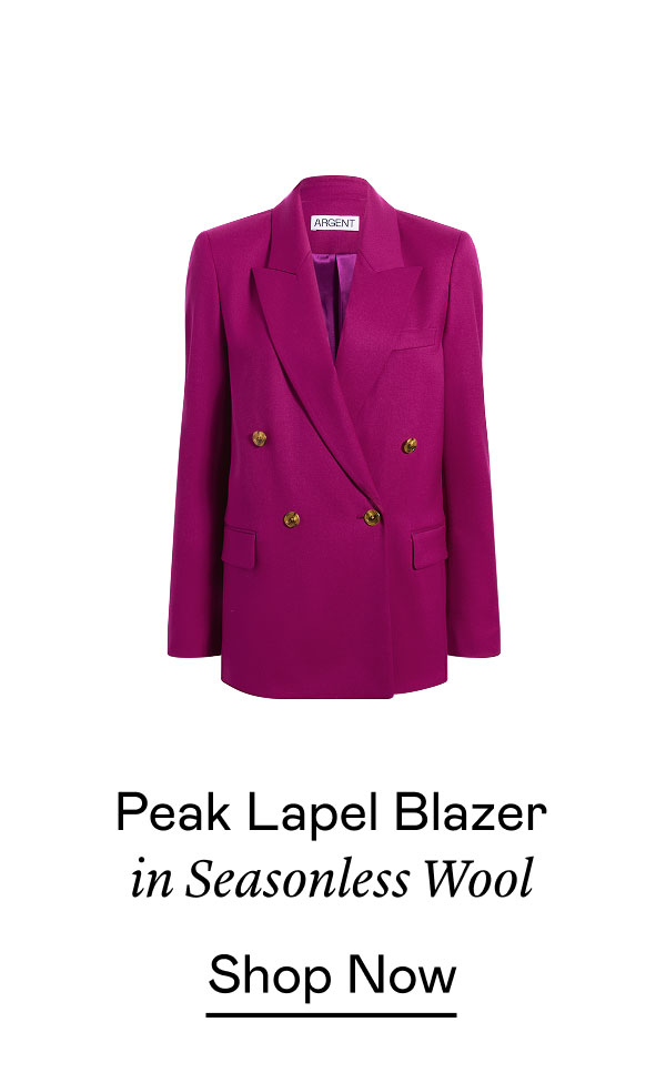 Peak Lapel Blazer in Seasonless Wool Peak Lapel Blazer in Seasonless Wool