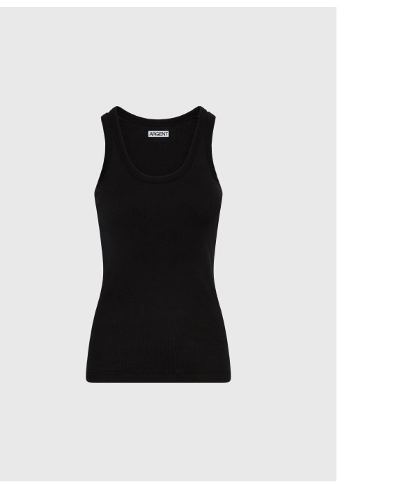 Ribbed Tank in Cotton Elastane Ribbed Tank in Cotton Elastane