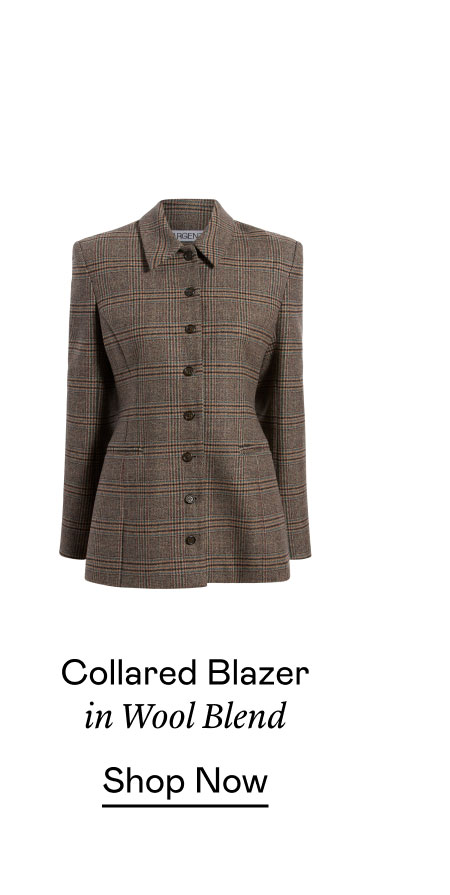 Collared Blazer in Wool Blend