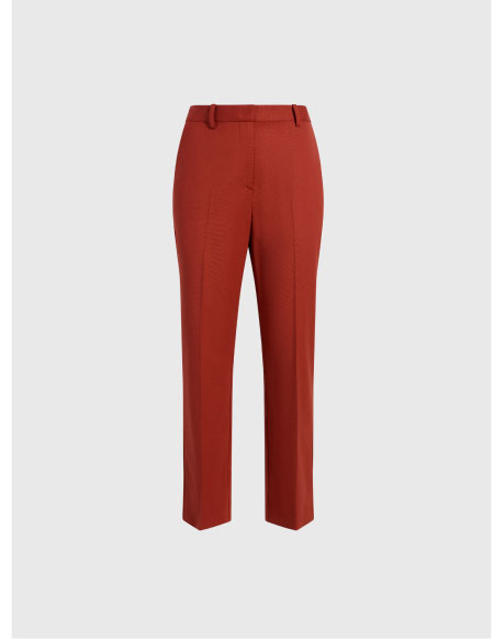 Cropped Straight Leg Trouser in Seasonless Wool
