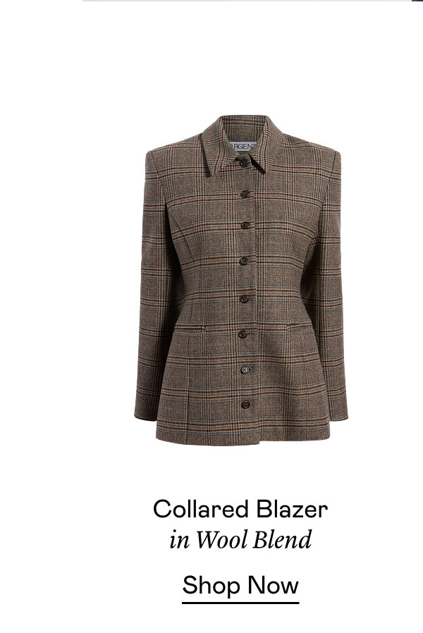 Collared Blazer in Wool Blend