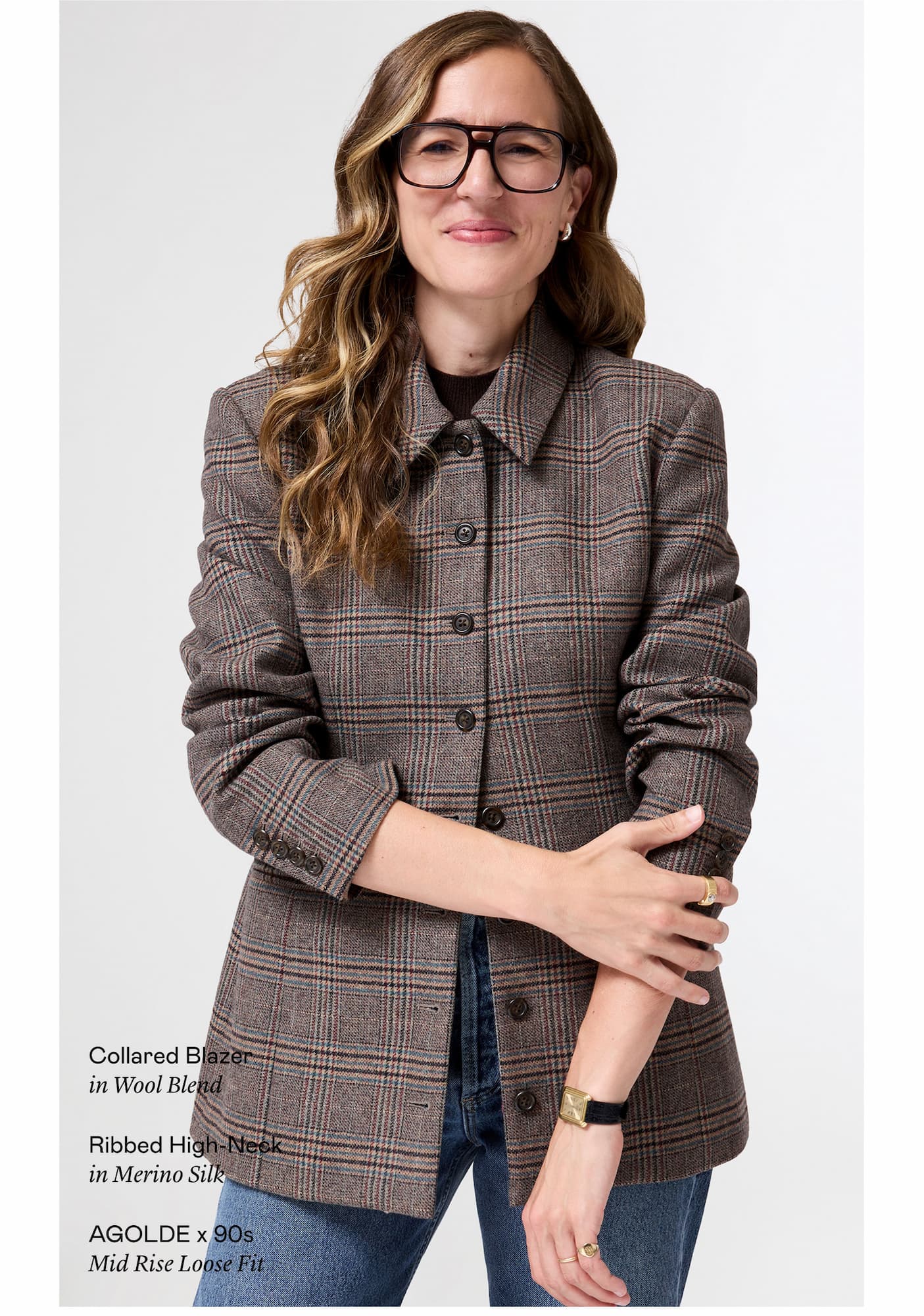 “I love a good check, and this one feels especially fresh. The Heritage Check has that classic tailoring feel, but the cropped, slightly sharper proportion makes it feel completely modern. “I love a good check, and this one feels especially fresh. The Heritage Check has that classic tailoring feel, but the cropped, slightly sharper proportion makes it feel completely modern.