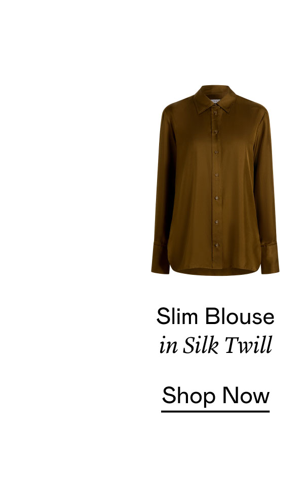Slim Blouse in Silk Twill Slim Blouse in Silk Twill