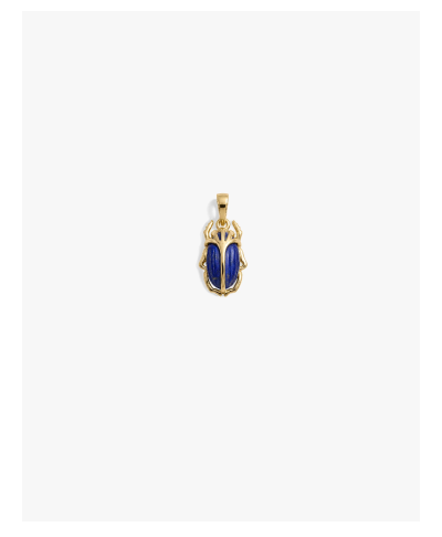 Carved Gemstone Deathwatch Beetle Pendant
