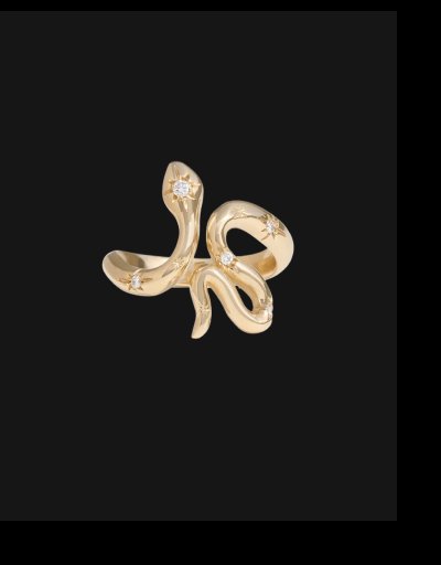 Diamond Snake Wrap Ring