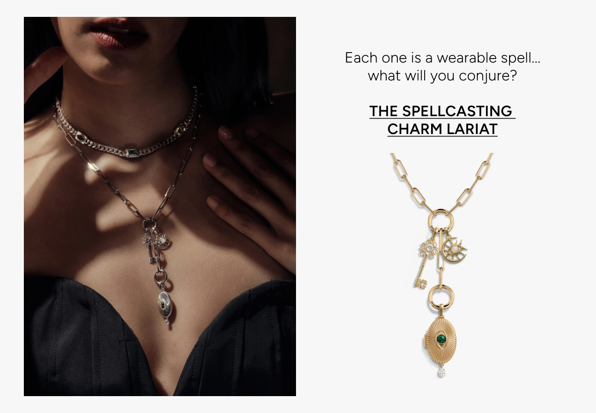 The Spellcasting Charm Lariat. Each one is a wearable spell...what will you conjure?