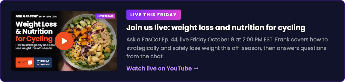 Graphic promoting the live YouTube episode 
