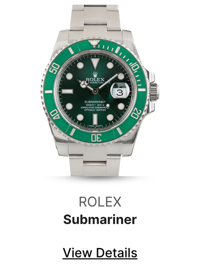 Used Stainless Steel Rolex Submariner Hulk Ref 116610LV Green Dial