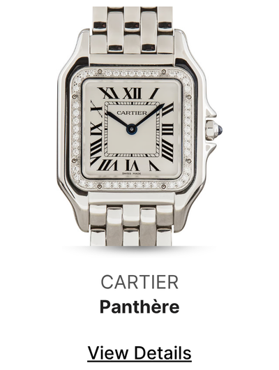 Pre-Owned Panthere de Cartier W4PN0018 Medium Model Diamond Bezel