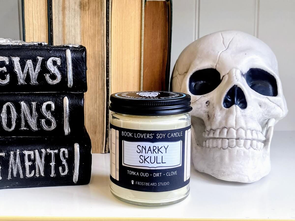 Snarky Skull soy candle