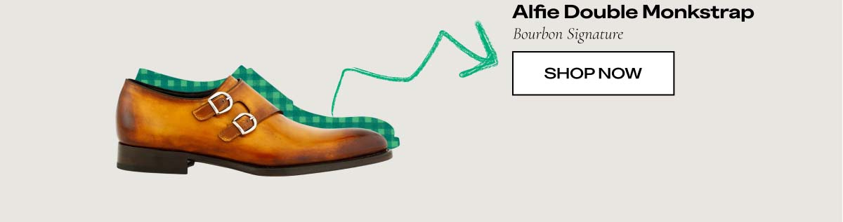 Alfie Double MonkstrapBourbon Signature   SHOP NOW