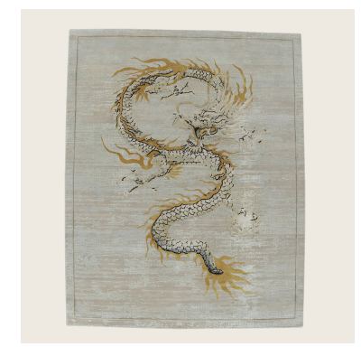 Nautral Contemporary Wool Silk Rug - 8' x 10'