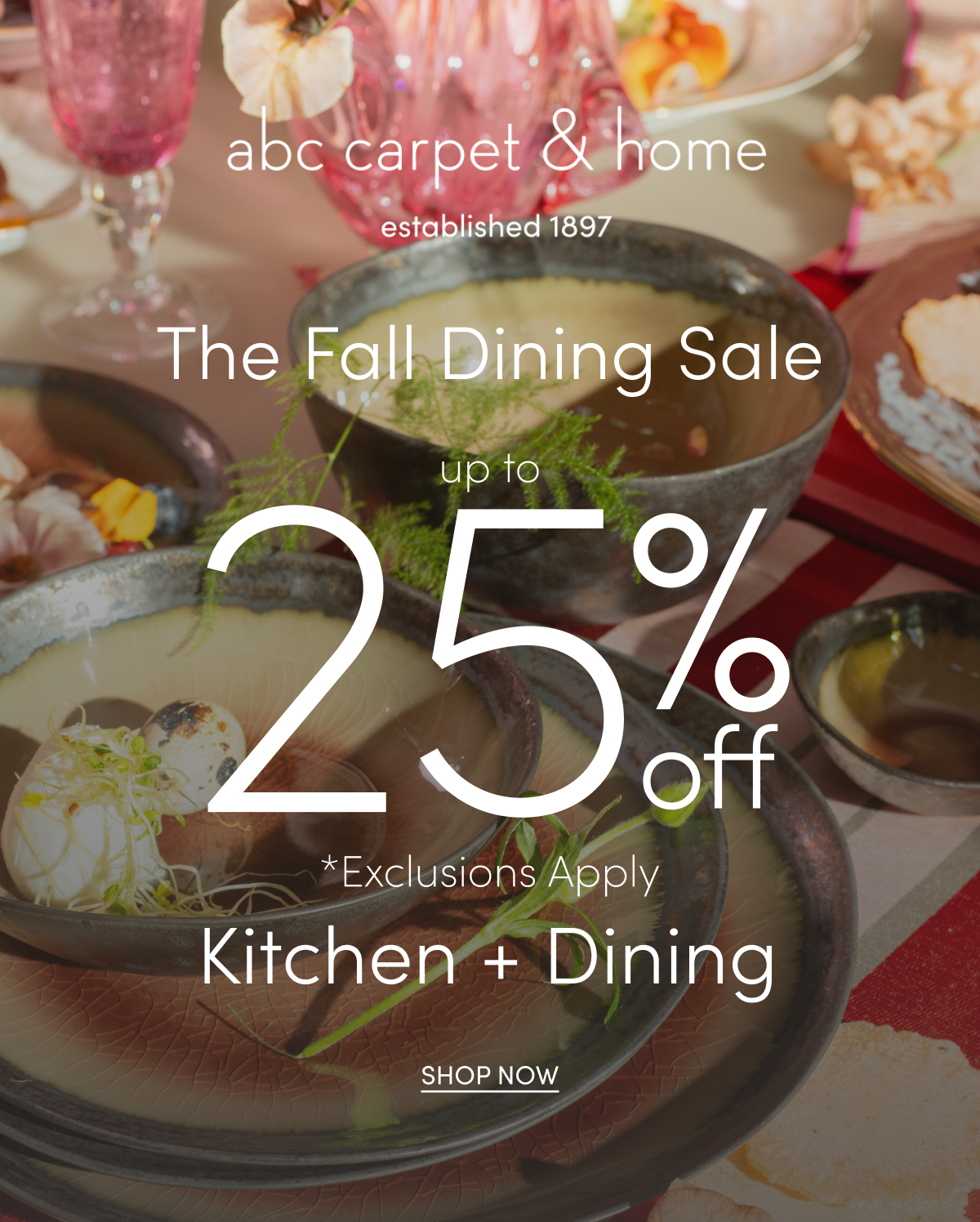 Fall Dining Sale Ends Tomorrow