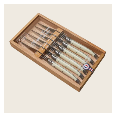Laguiole Jean Néron Laguiole 6 Piece Steak Knife Set - Ivory