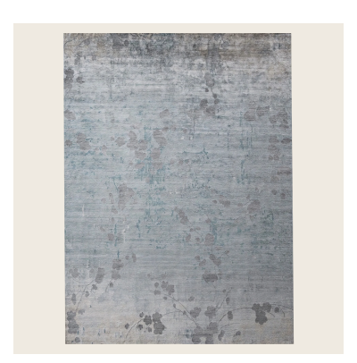 Aurora Contemporary Tibetan Silk Rug - Sky
