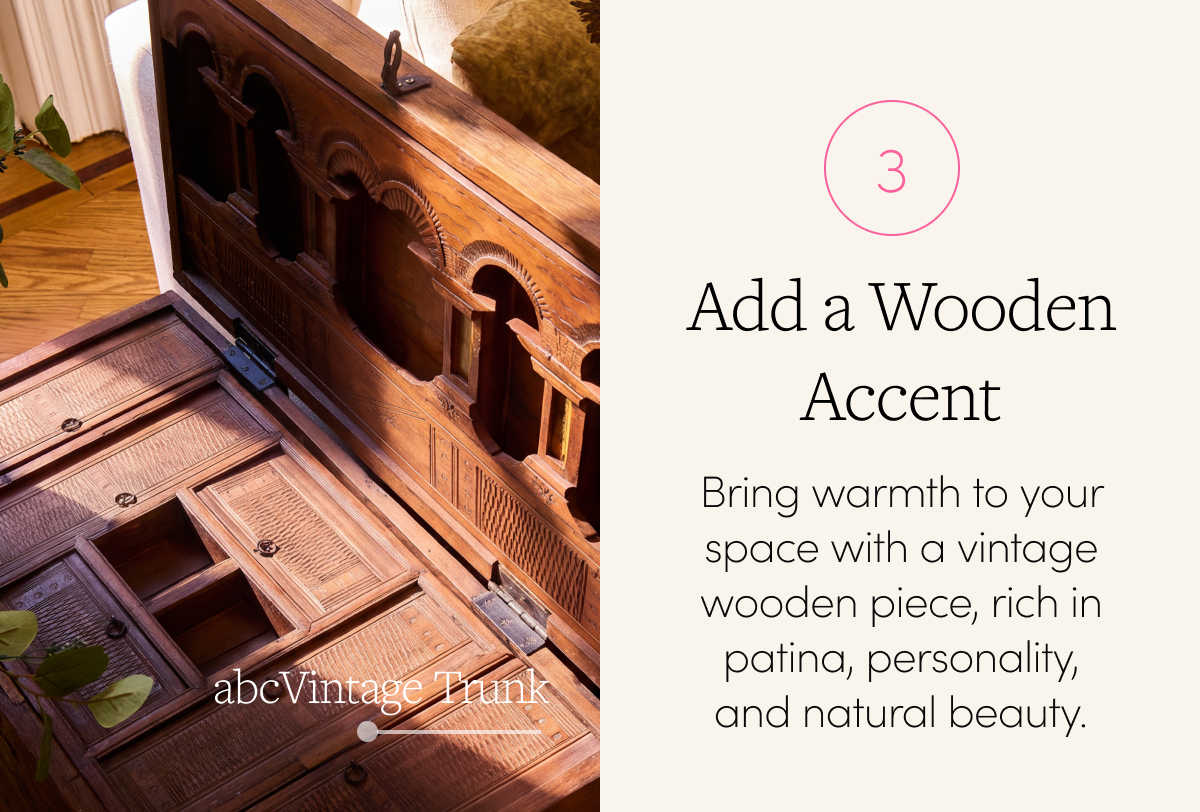Add a Wooden Accent with Vintage Furniture