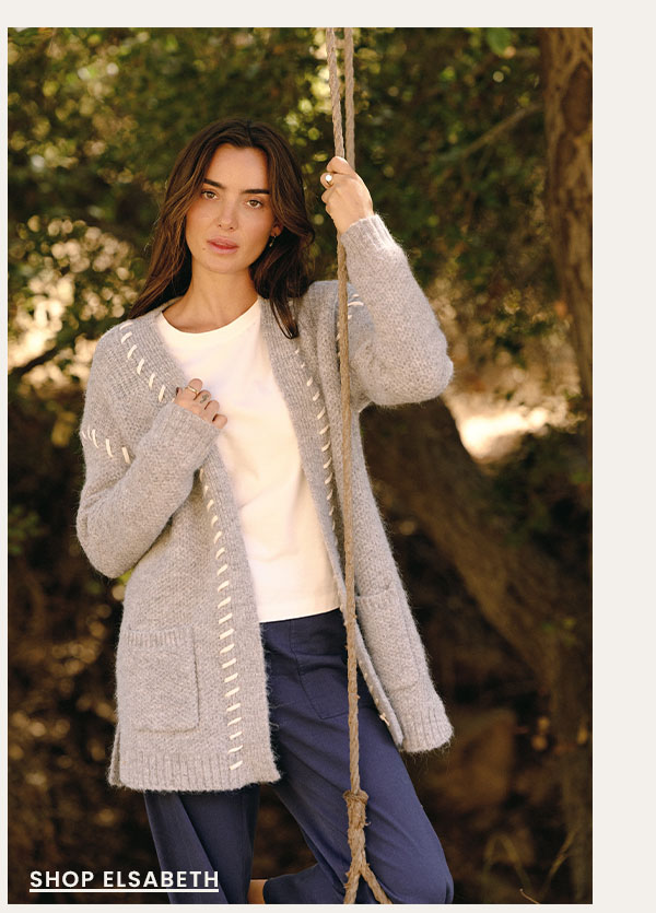 Elsabeth Comfy Rope Stitch Sweater Cardigan