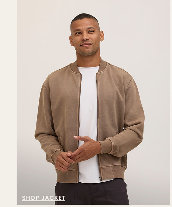 Walter Mineral Wash Heavy Terry Bomber Jacket