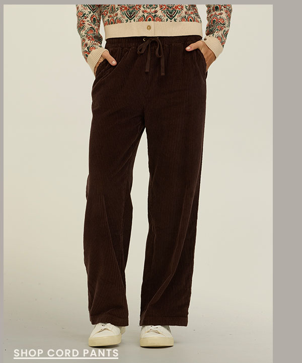 Davisha Textured Corduroy Wide Leg Pant