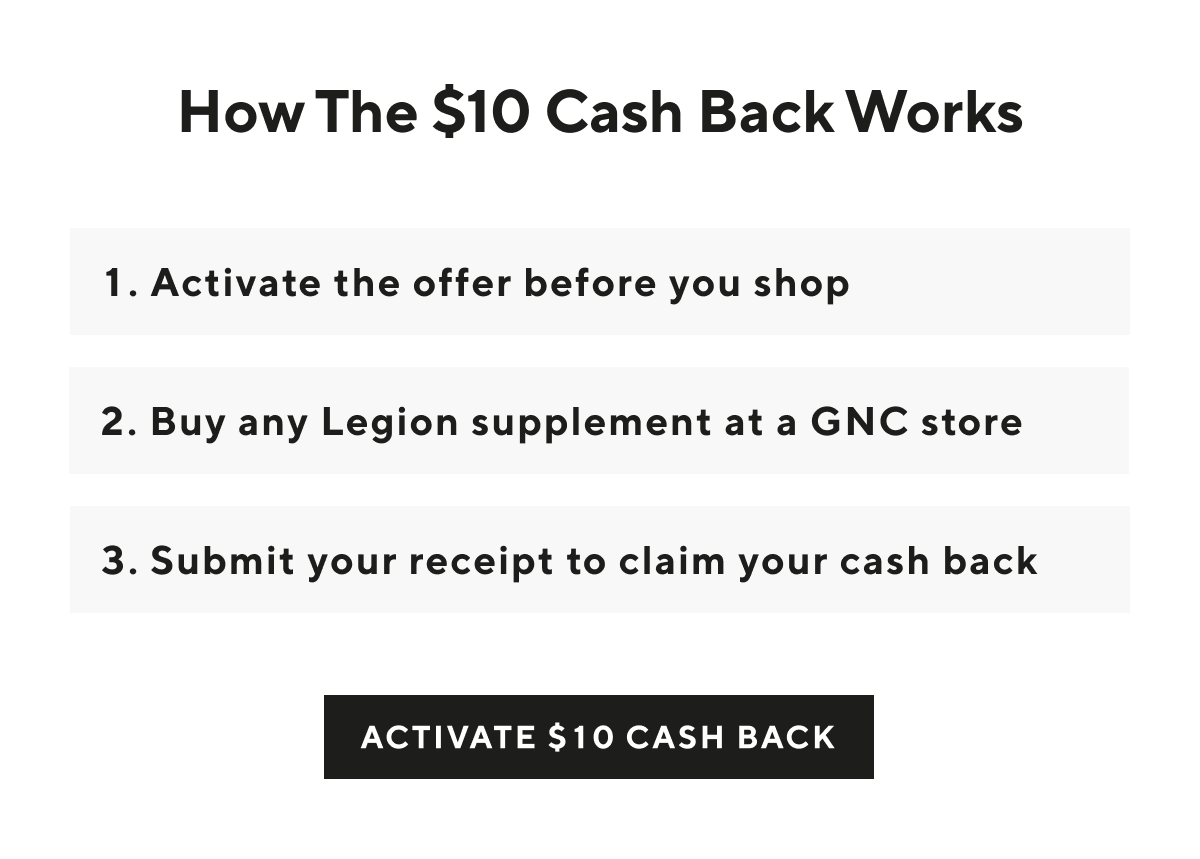 How the $10 cash back works