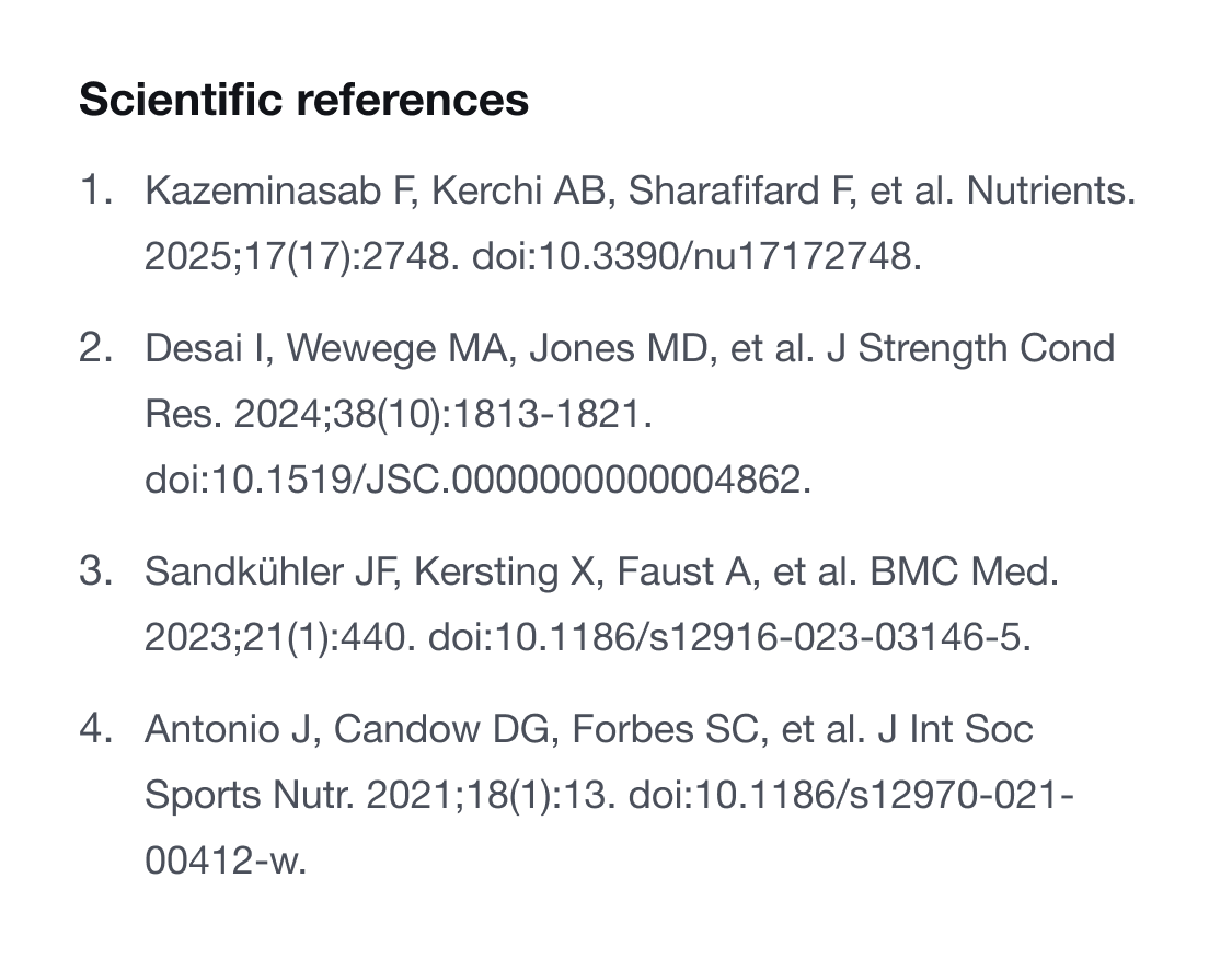 Scientific references