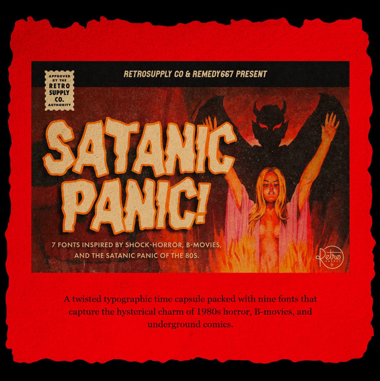 Satanic Panic font collection
