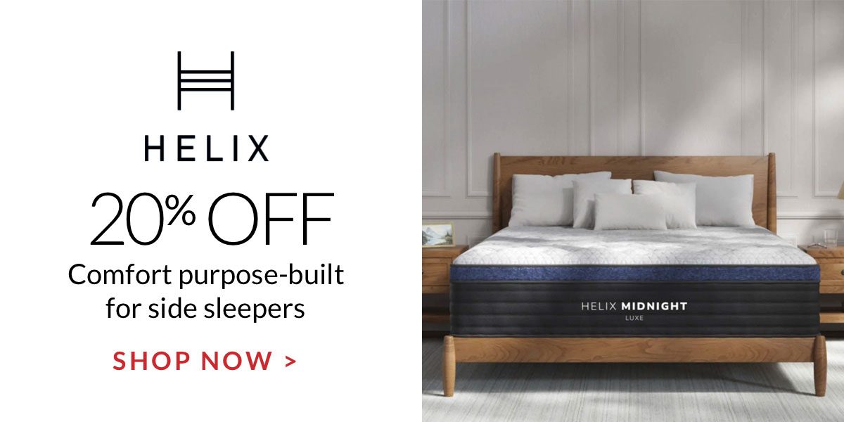 20% off Helix - Comfort purpose-built for side sleepers