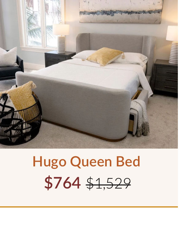Hugo Queen Bed - Now $764, Was $1,529