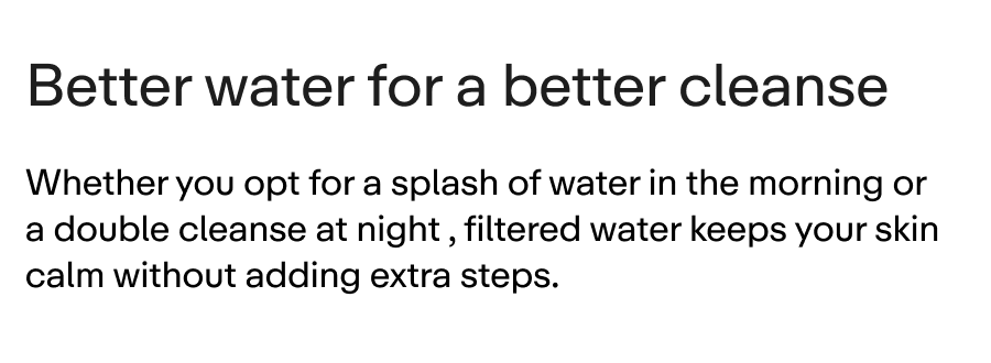 Better water for a better cleanse