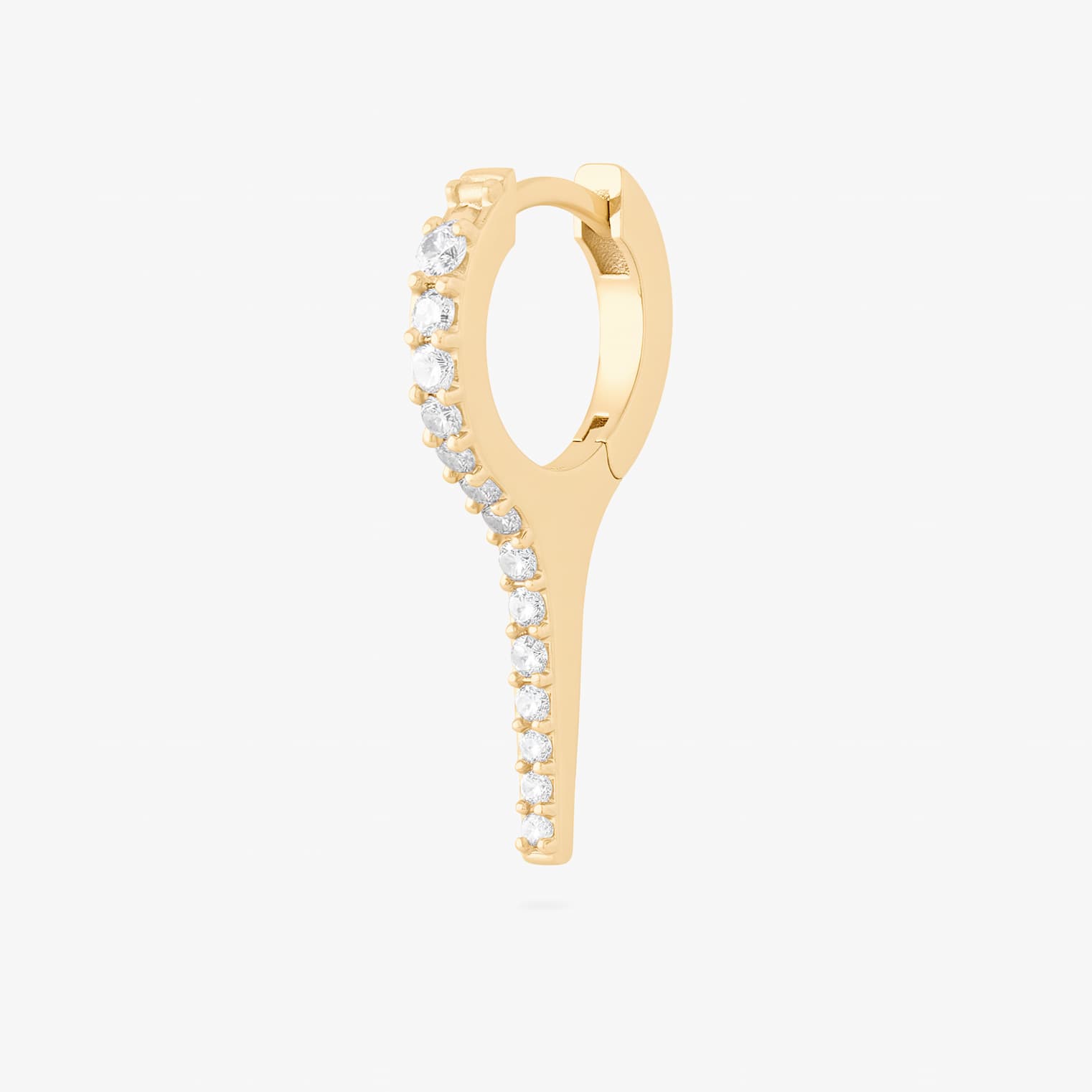 Long Pave Spike Huggie