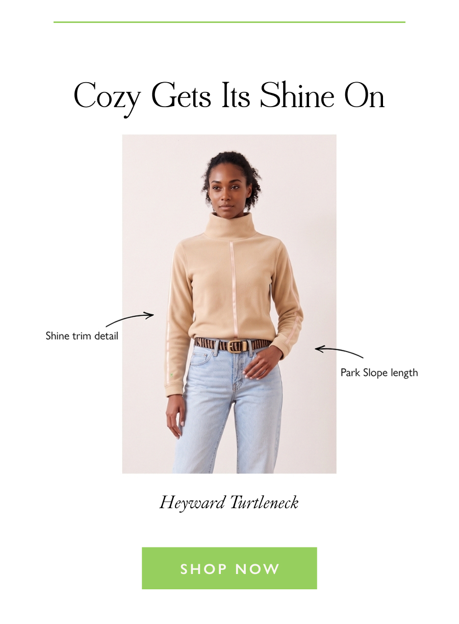 Cozy Gets Its Shine On  Heyward Turtleneck  Shop Now