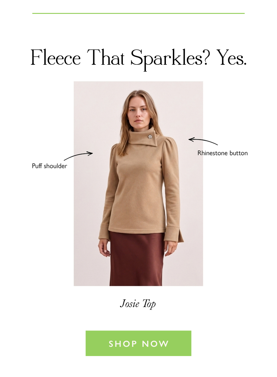 Fleece That Sparkles? Yes.  Josie Top  Shop Now
