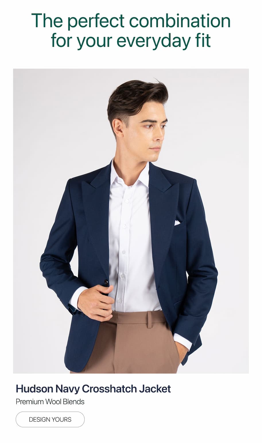 Hudson Navy Crosshatch Jacket