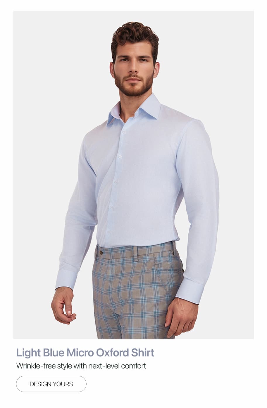 Light Blue Micro Oxford Shirt