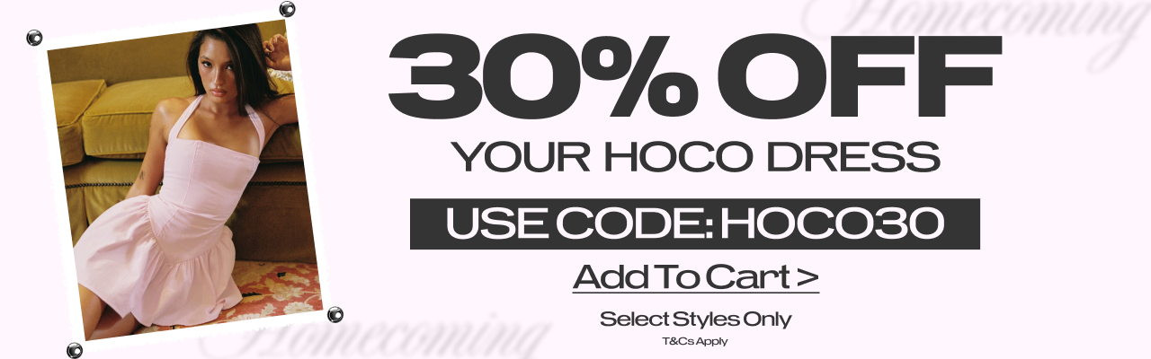 30% off select homecoming dresses