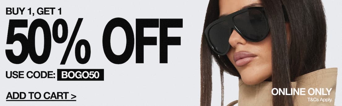 Buy 1, get 1 50% off >