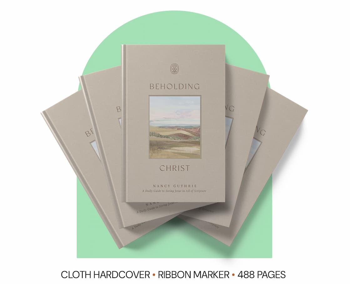 Nancy Guthrie Provides 365 Daily Bible Reading Introductions That Equip Readers to Understand Each Day's Passage and What It Uniquely Reveals About Christ  Each book of the Bible is a chance to encounter Jesus, and every day of the year is an opportunity to seek him more deeply. In Beholding Christ, Bible teacher and bestselling author Nancy Guthrie offers 365 daily Bible reading introductions that provide background, context, and perspective to guide the reader into greater understanding of each day's text as well as insight on how the passage uniquely reveals the person and work of Christ.  Drawing upon Guthrie's years of experience as a Bible teacher and her passion for seeing Christ in all the scriptures, each day's reading begins with a statement about Christ that arises from the text, though it may not be immediately on the surface. In the reading introduction, she explains unfamiliar characters, events, and cultural realities; draws out biblical-theological themes; and emphasizes how the chapters fit into the bigger story of redemptive history. She then lists key words and ideas to look for as you read, as well as encouragement in how to respond in prayer, personal examination, meditation, and worship.  While Beholding Christ: A Daily Guide to Seeing Jesus in All of Scripture is designed to be a companion to whatever Bible you use, the ESV Beholding Christ Bible, which includes these instructive readings interspersed within the full ESV text, is also available. Beholding Christ will help you persevere in reading through the Bible in its entirety with a better understanding of what you're reading and with a greater focus on how it reveals the beauty, necessity, and sufficiency of Christ.