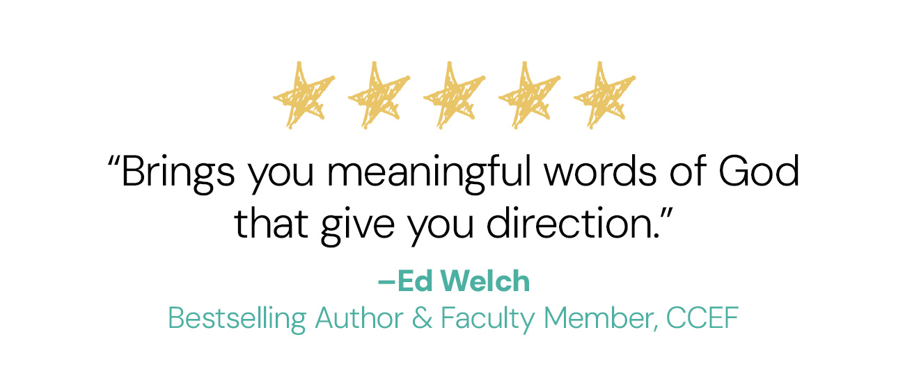 In the 31-Day Devotionals for Life series, biblical counselors and Bible teachers guide you through specific situations or struggles, applying God’s Word to your life in practical ways day after day.
