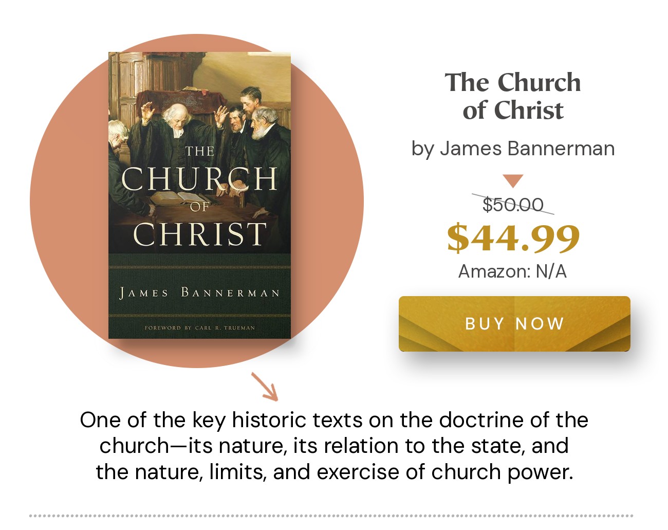 The Church of Christ by James Bannerman. $44.99 (retail $50.00)