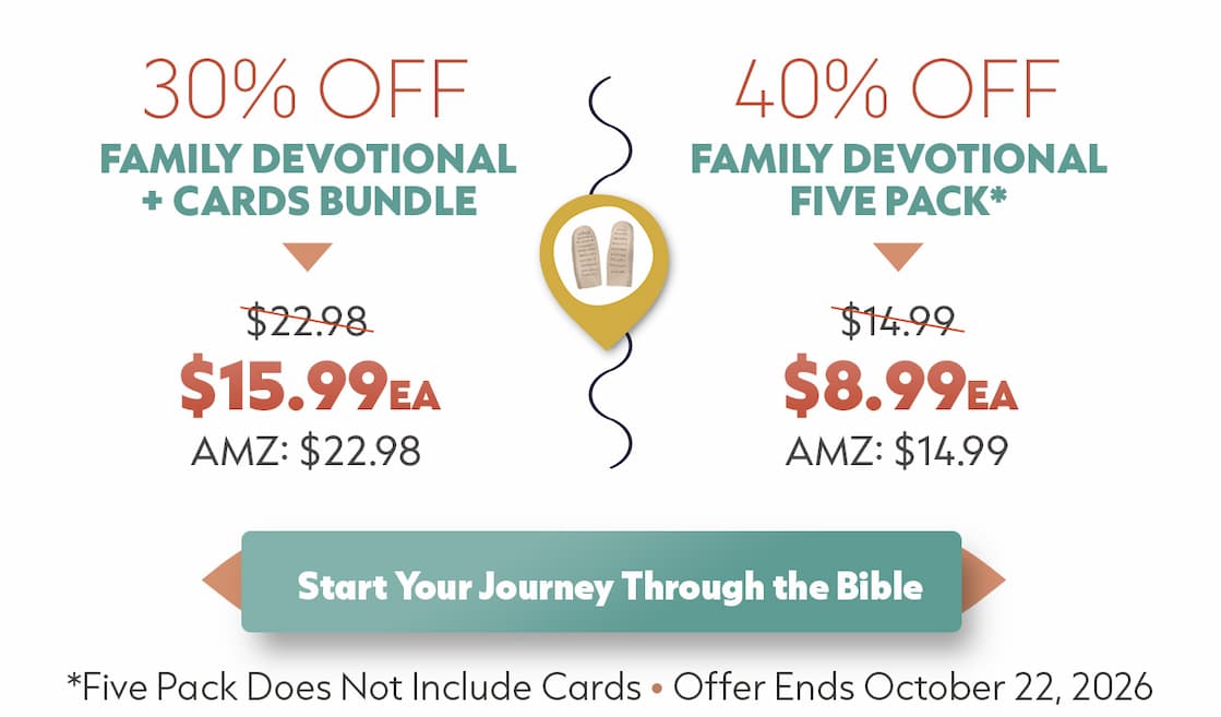 Most kids who have been to Sunday School know the key Bible stories. But do they understand how each of those stories link together as a part of God’s plan for Redemption? God's Story, Our Story walks your family through the whole Bible as one big story in just 9 weeks. Short, daily devotions and hands-on Journey Cards help your kids visualize where each story fits, and where they fit in God's plan too.