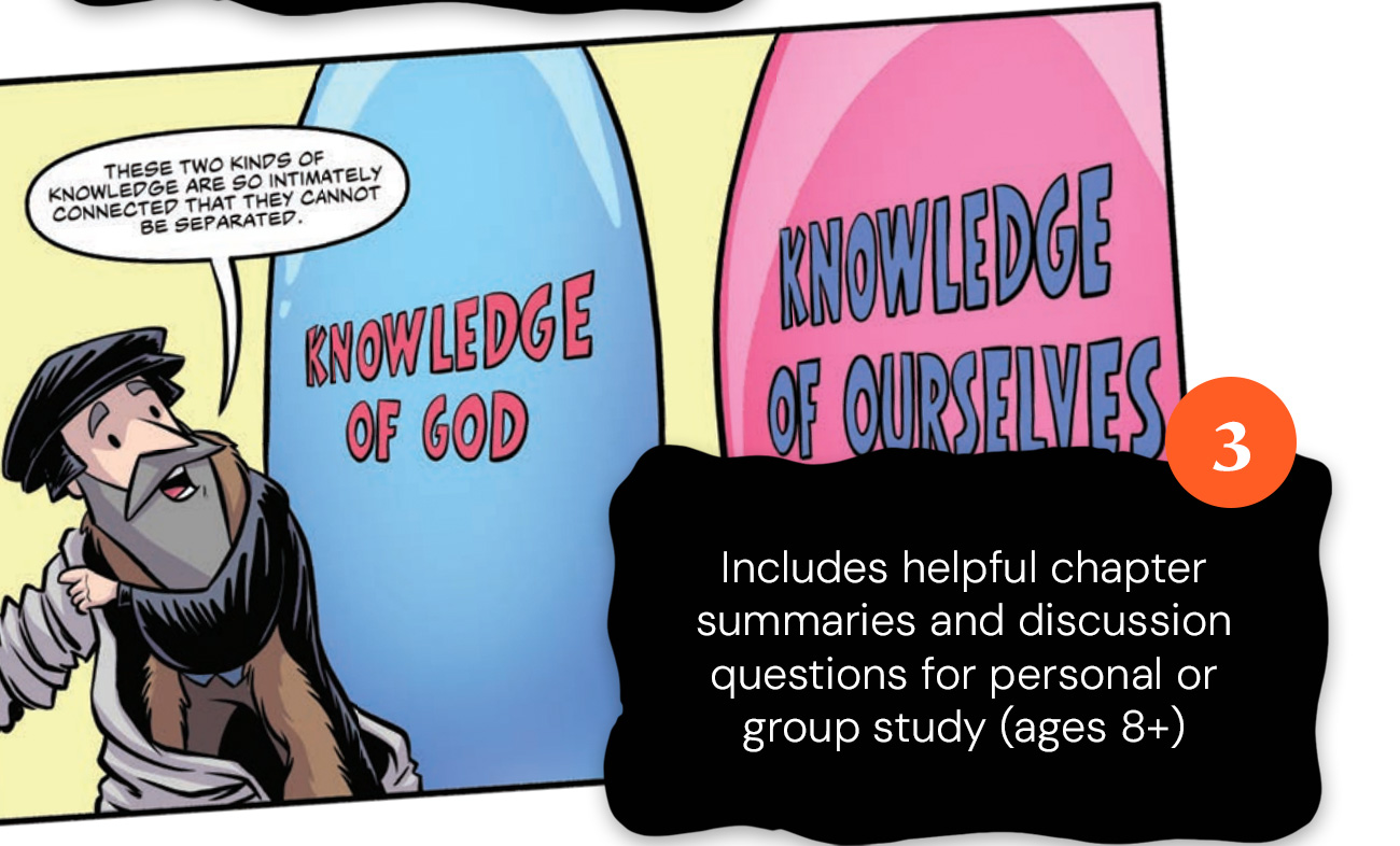 3. Includes helpful chapter summaries and discussion questions for personal or group study (ages 8+). Comic: “These two kinds of knowledge are so intimately connected that they cannot be separated.”