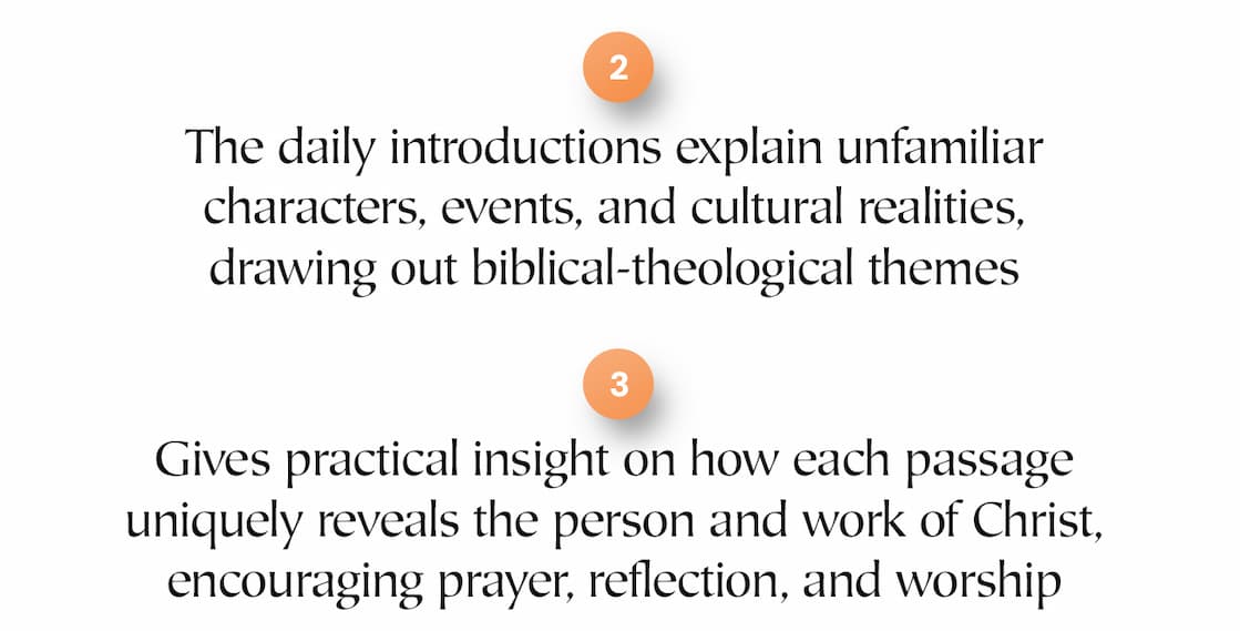 Nancy Guthrie Provides 365 Daily Bible Reading Introductions That Equip Readers to Understand Each Day's Passage and What It Uniquely Reveals About Christ  Each book of the Bible is a chance to encounter Jesus, and every day of the year is an opportunity to seek him more deeply. In Beholding Christ, Bible teacher and bestselling author Nancy Guthrie offers 365 daily Bible reading introductions that provide background, context, and perspective to guide the reader into greater understanding of each day's text as well as insight on how the passage uniquely reveals the person and work of Christ.  Drawing upon Guthrie's years of experience as a Bible teacher and her passion for seeing Christ in all the scriptures, each day's reading begins with a statement about Christ that arises from the text, though it may not be immediately on the surface. In the reading introduction, she explains unfamiliar characters, events, and cultural realities; draws out biblical-theological themes; and emphasizes how the chapters fit into the bigger story of redemptive history. She then lists key words and ideas to look for as you read, as well as encouragement in how to respond in prayer, personal examination, meditation, and worship.  While Beholding Christ: A Daily Guide to Seeing Jesus in All of Scripture is designed to be a companion to whatever Bible you use, the ESV Beholding Christ Bible, which includes these instructive readings interspersed within the full ESV text, is also available. Beholding Christ will help you persevere in reading through the Bible in its entirety with a better understanding of what you're reading and with a greater focus on how it reveals the beauty, necessity, and sufficiency of Christ.