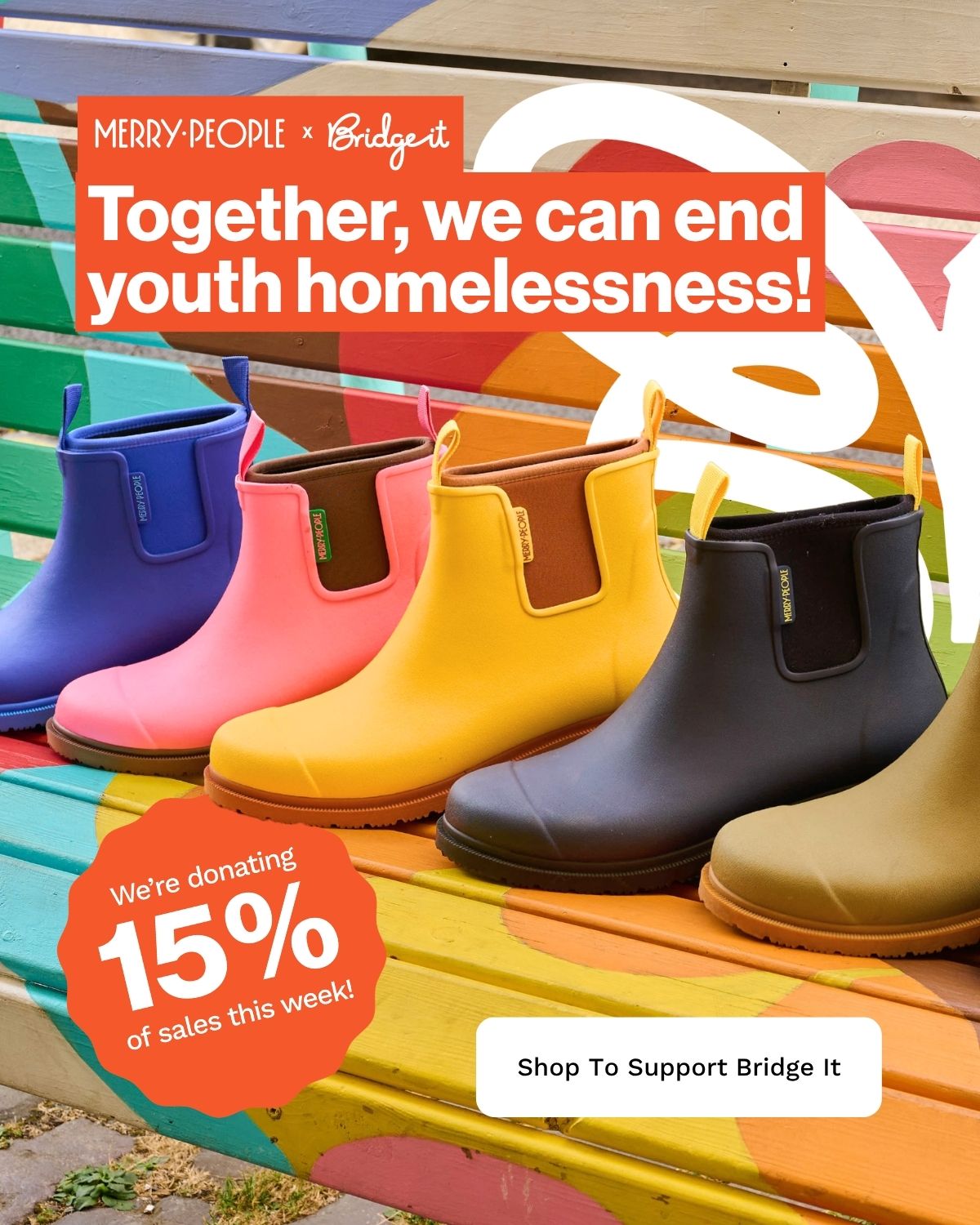 Merry People x Bridge It: Together, we can end youth homelessness!