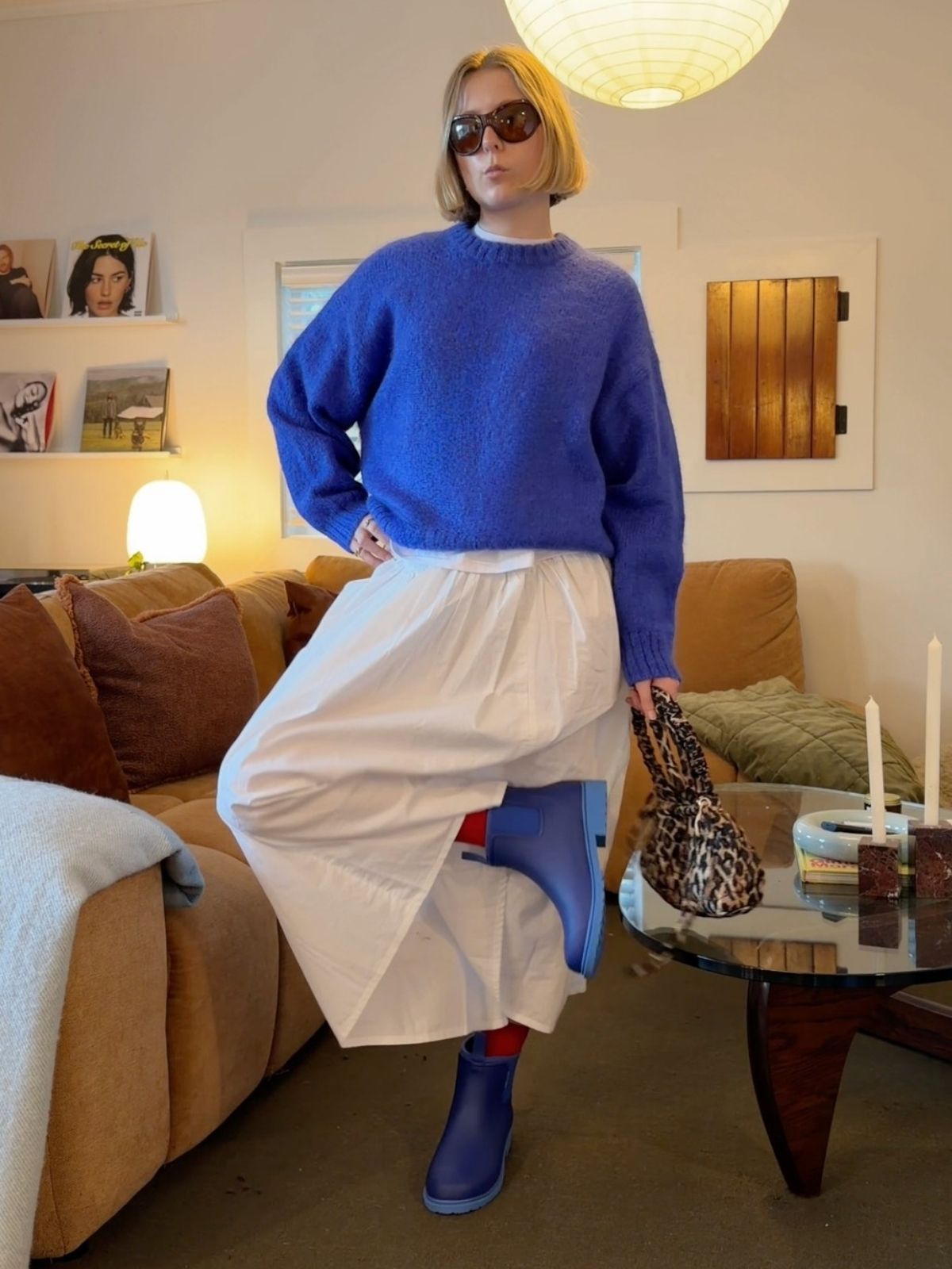 @br00klynellis wears Cobalt Blue Bobbi Boot