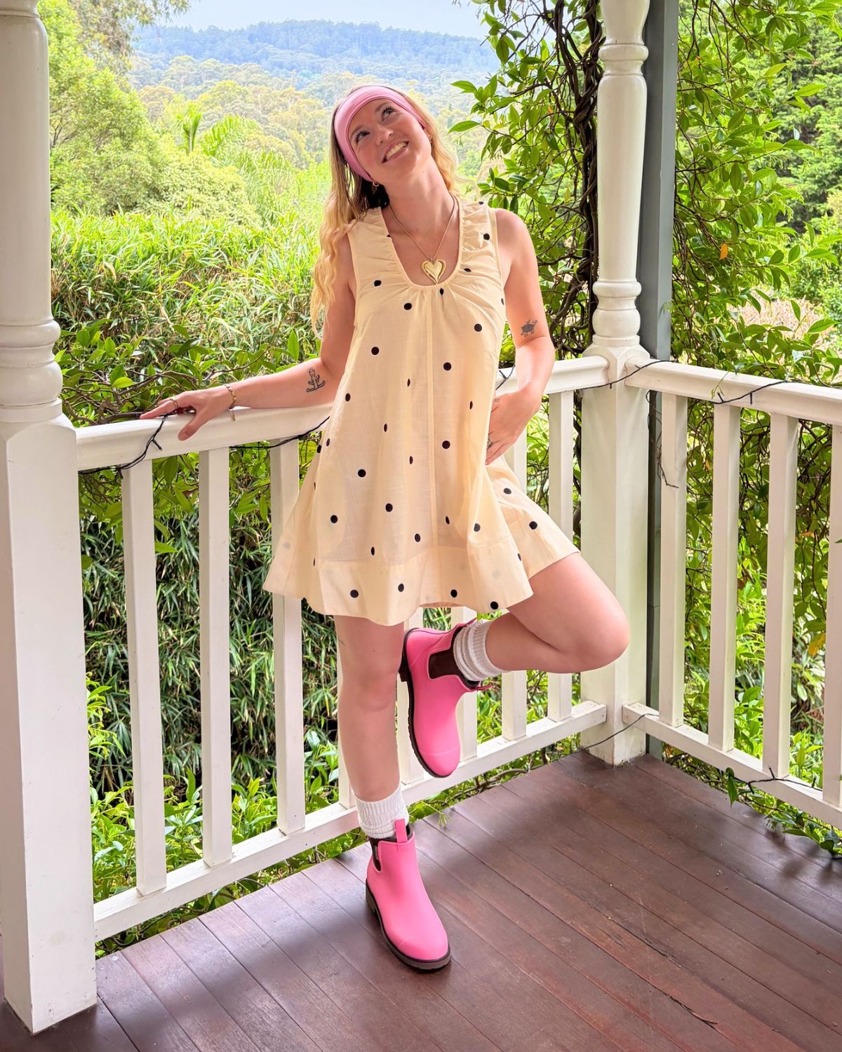 @@itsjamiesonmay wears Musk Pink Bobbi Boot