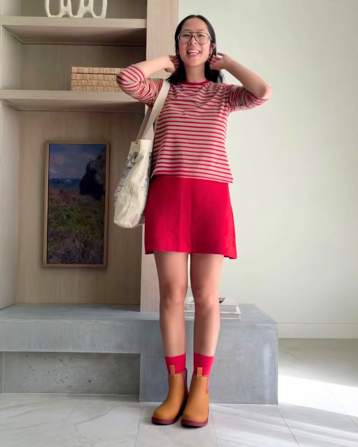 @yemagz wears Ochre Bobbi Boot