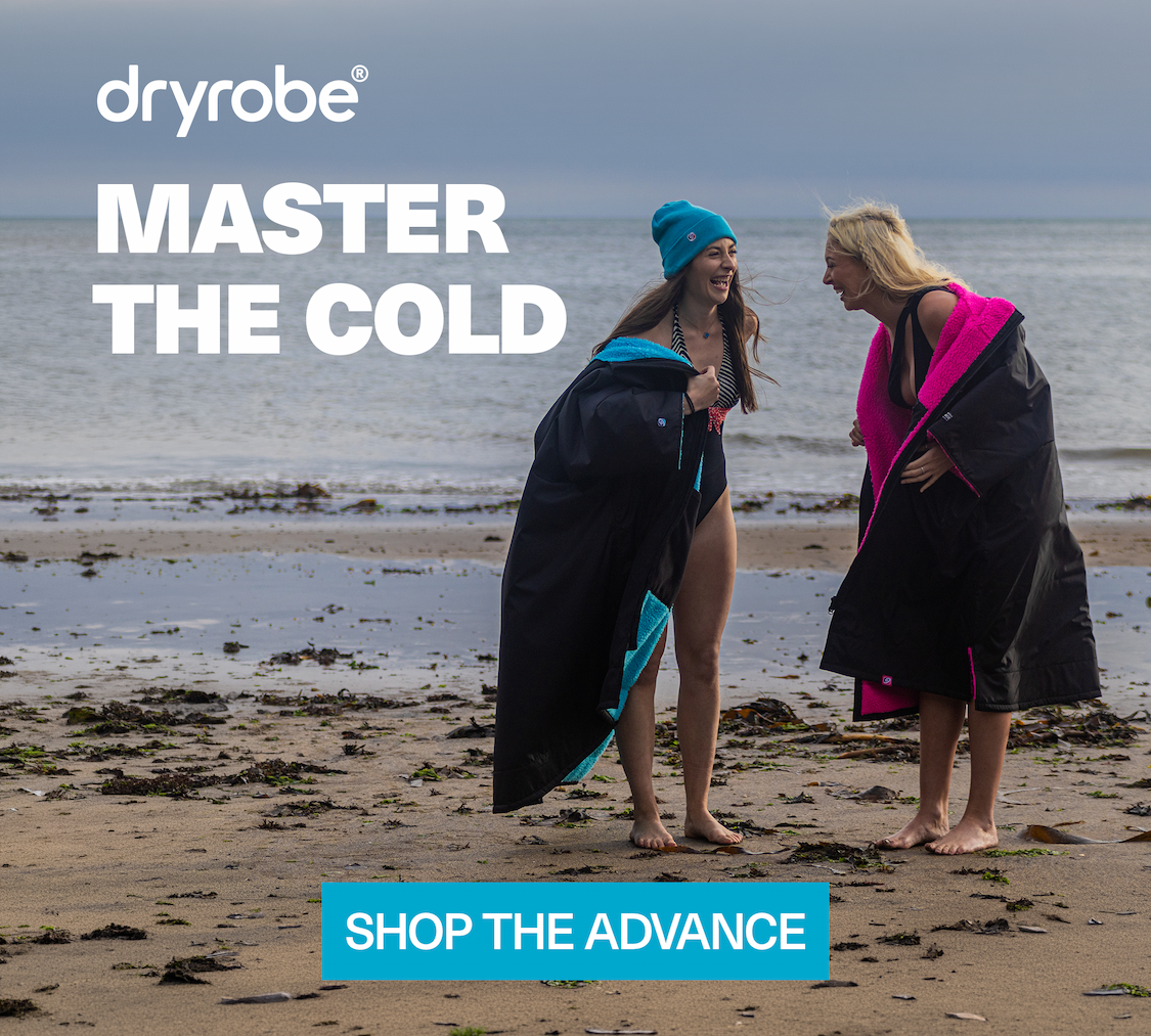 Two women on a beach in Dryrobe® Advance
